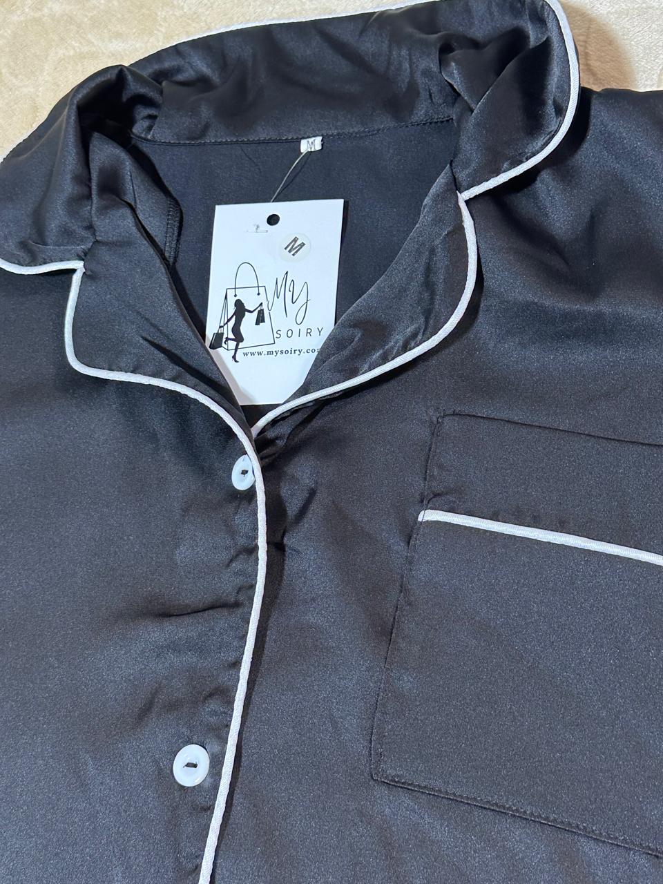 Elara (Pyjama 2 pièces en satin de soie ).