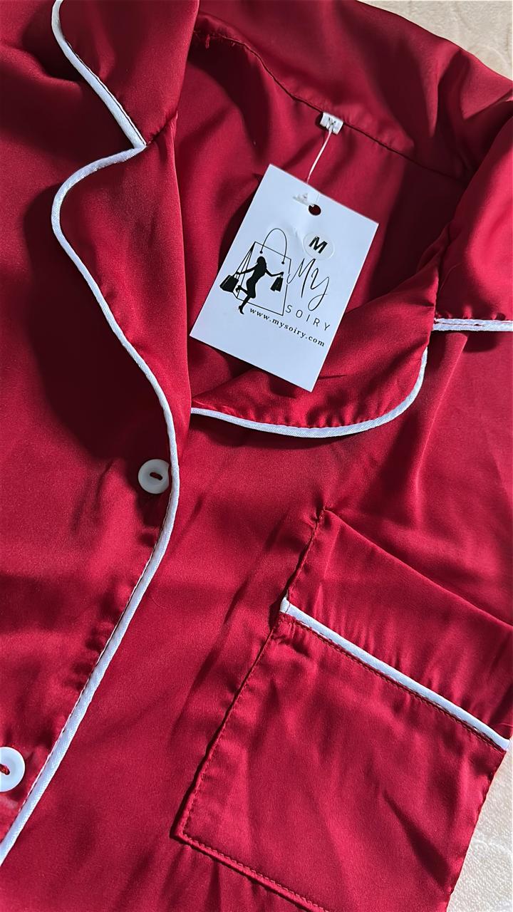 Elara (Pyjama 2 pièces en satin de soie ).