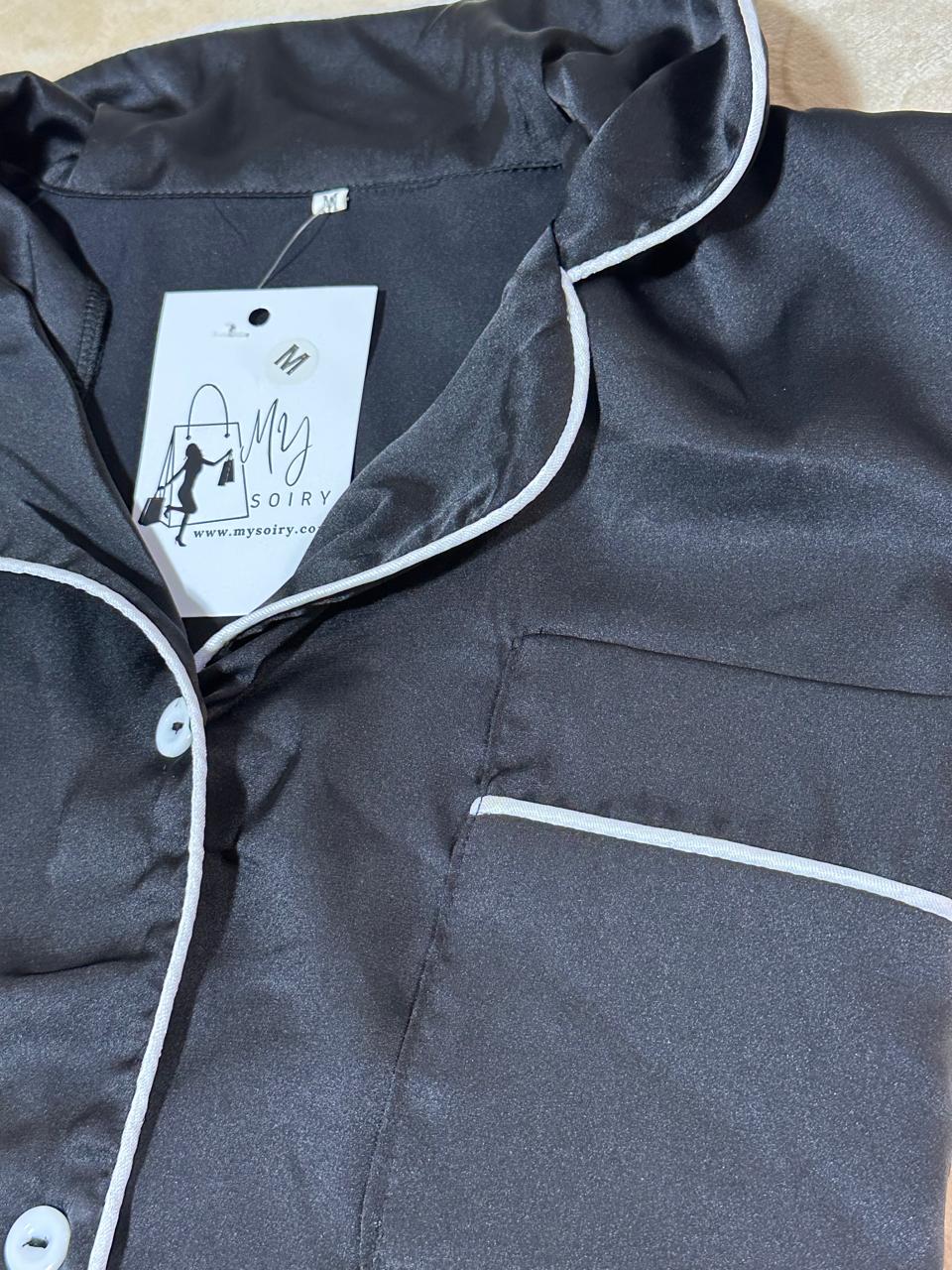 Elara (Pyjama 2 pièces en satin de soie ).